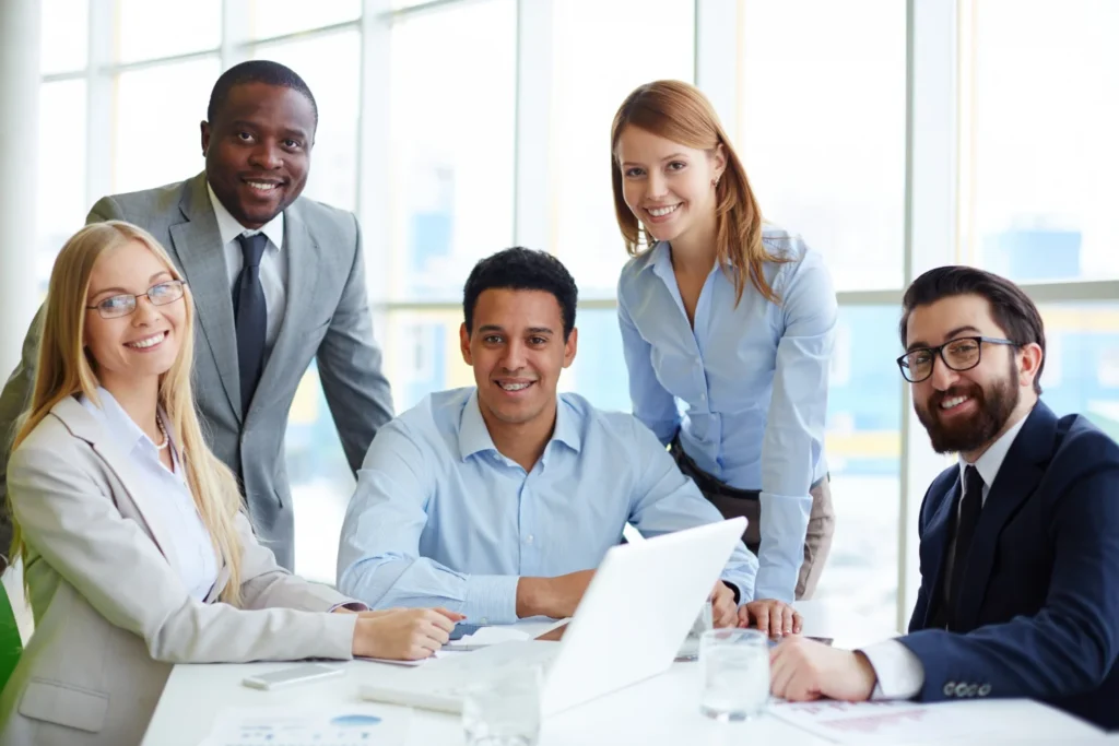 Business Valuation 6 Diverse team meeting around table