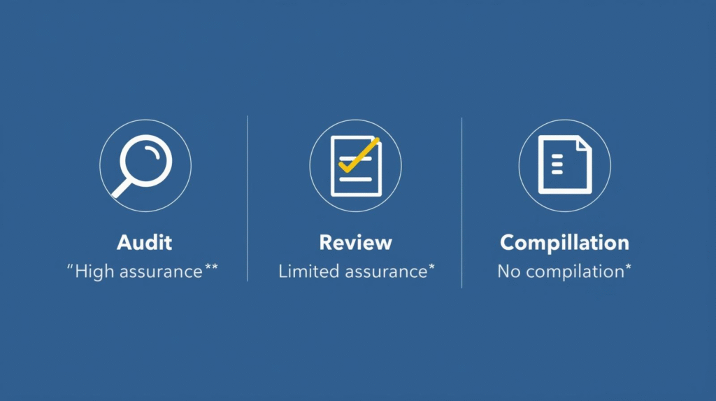 Levels of Assurance: Audit, Review, Compilation