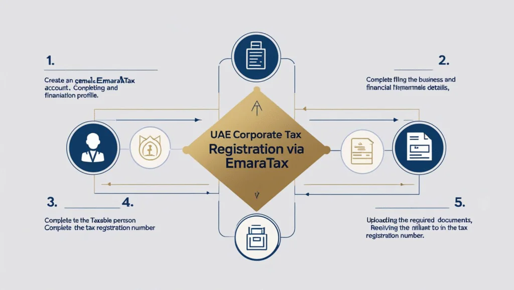UAE corporate tax registration steps via EmaraTax